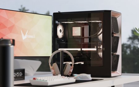 Formula V Line Air Power G10 mid-tower chassis with tilt-adjustable front fans displayed at Computex 2026.