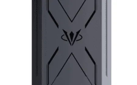 The MINISFORUM AtomMan G7 Pro mini PC features a slim vertical chassis with side ventilation grilles.