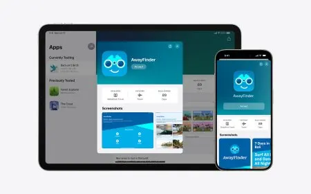 The updated TestFlight interface displays beta build distribution options and tester engagement metrics for developers.