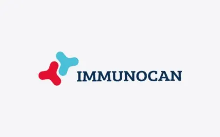 Immunocan scientists conduct antibody discovery research in a laboratory.