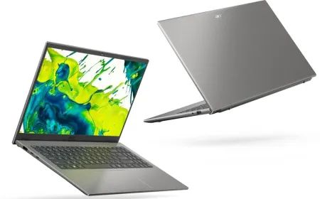 Acer Aspire Go 15 laptop featuring the Snapdragon C platform.