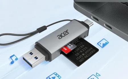 Acer dual-USB SD and microSD card reader
