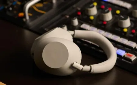 Sony WH-1000XM6 and WH-1000XM5 wireless noise-canceling headphones.