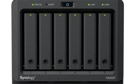 The compact Synology FS200T all-flash storage device is designed for home and small office environments.