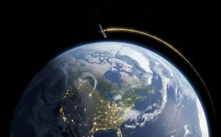 A conceptual illustration depicts an orbital data center module positioned above Earth.
