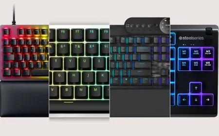 A selection of gaming keyboards with different layouts and build materials