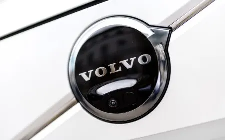 Volvo EX60 compact SUV displayed at its launch event