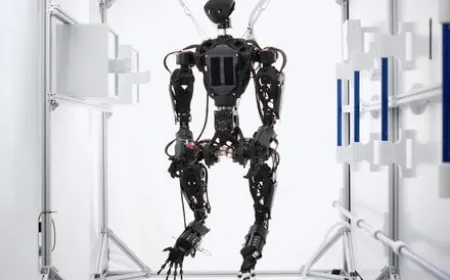 A humanoid robot receives a unique digital ID under China's new national tracking and safety oversight system.