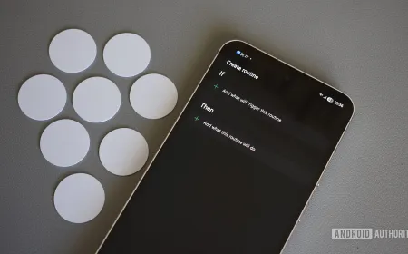 Samsung Routines settings screen on a Galaxy phone showing automated profiles for morning, transit, and work modes.