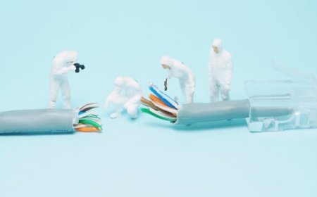 Routine maintenance damaged unprotected Ethernet cables near a mechanical winch.
