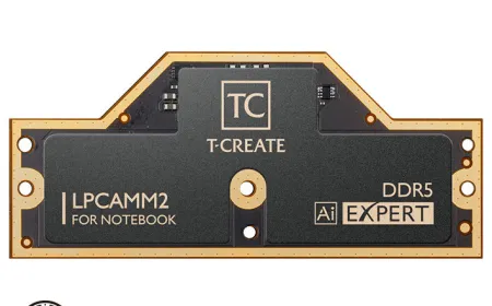 Team Group booth displaying Quad-Rank CUDIMM ECC memory modules at Computex 2026.