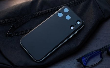 A flat magnetic polycarbonate backplate covers the rear camera module of an iPhone 17 Pro.