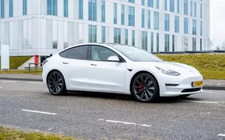 A Tesla dashboard displays real time sensor data and navigation maps during an autonomous driving test.