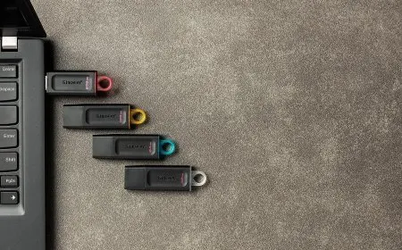 Several USB flash drives of varying sizes rest on a flat surface.