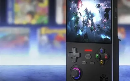 Lenovo handheld gaming console displaying retro game interface