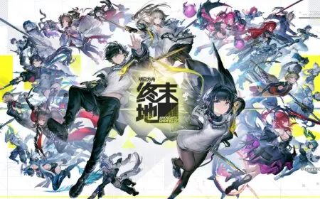 Arknights Endfield promotional artwork showcasing futuristic environments and character designs