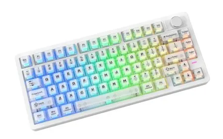 Epomaker HE75 V2 gaming keyboard featuring magnetic switches and a compact enthusiast design layout.