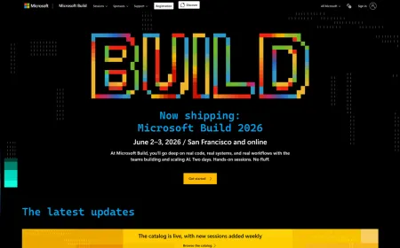 Microsoft Build conference stage and event branding
