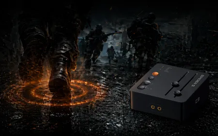 The Fosi Audio C3 gaming sound card features StepSense spatial audio processing and physical desktop controls.