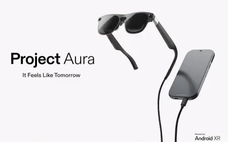 Project Aura smart glasses feature a lightweight frame designed for Android XR.