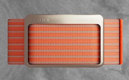 The Luna screenless fitness band rests on a wrist while tracking daily activity.