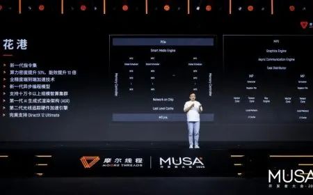 Moore Threads Huagang GPU architecture presentation at the MUSA developer conference
