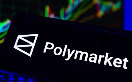 Website interface screenshot of Polymarket prediction platform highlighting regulatory compliance