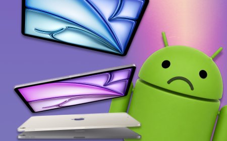 A cracked 2011 Samsung Galaxy tablet sits next to a newer Apple iPad to illustrate a platform switch.