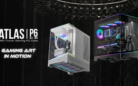 The Gamdias ATLAS P6 CG flagship computer chassis features a tempered glass side panel and internal LED lighting.