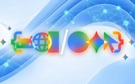 Stage presentation at Google I/O 2026 highlighting artificial intelligence and cross-device platform updates