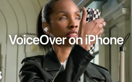 Apple introduces generative AI accessibility features including VoiceOver, Magnifier, Voice Control, and on-device subtitles.