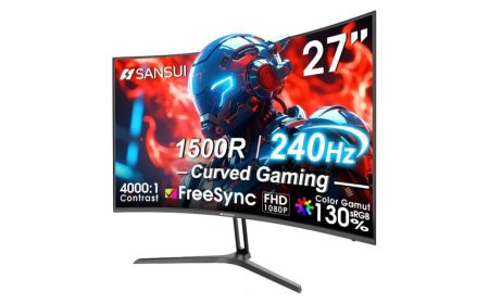 Get A Curved Gaming Monitor With 240Hz Refresh Rate For $128.99 Only Today