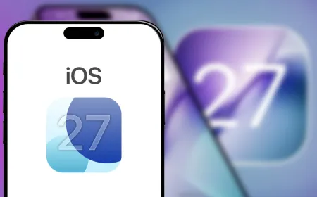 The redesigned Siri interface for iOS 27 displays Dynamic Island integration alongside a pull-down search layout.