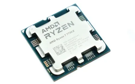 AMD Ryzen 7 7700X desktop processor with integrated heat spreader
