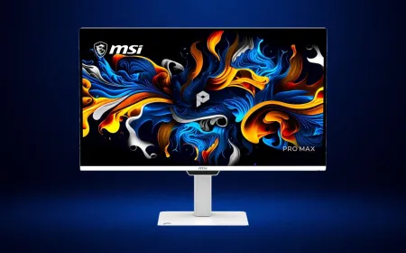 MSI external monitors feature OLED and IPS panels with integrated KVM switching and USB-C docking for Mac users.