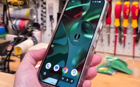 The Google AI Studio interface displays a natural language prompt alongside generated Android application code.