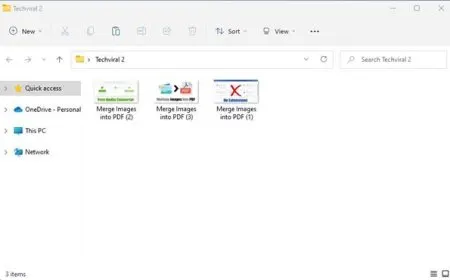 Diagram illustrating multiple image files merging into a single PDF document for streamlined digital organization.