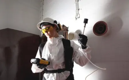 Industrial air quality monitoring sensors installed in a manufacturing facility