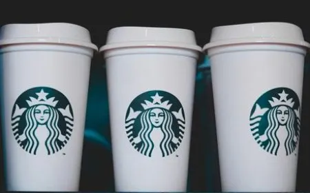 Starbucks retail store interior with inventory shelves