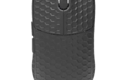 The G-Wolves HTX Ultra mouse displays its symmetrical shell and internal switch mechanism.