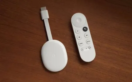 A Google Chromecast with Google TV device displays the Gemini AI integration interface.