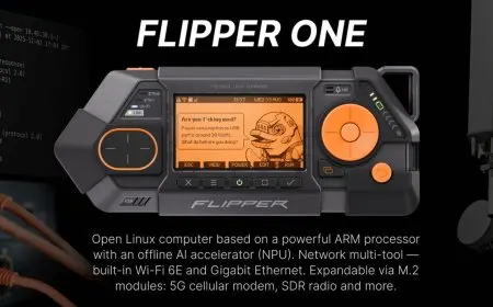 Flipper One pocketable computing multitool with modular expansion ports and open ARM Linux architecture