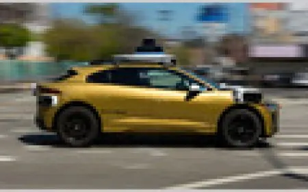 Waymo autonomous vehicle navigating city streets