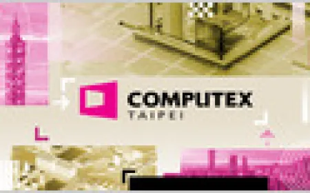 The Computex 2026 exhibition floor displays AI processors and next generation laptop hardware.