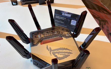The ASUS ROG Rapture GT-BN98 Pro Wi-Fi 8 router is displayed on a dark surface.