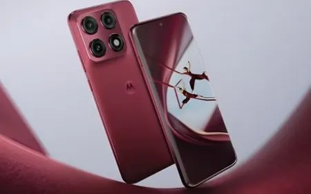 The Motorola Edge 70 Pro+ rear camera module includes a 50MP primary sensor and a 50MP telephoto lens.