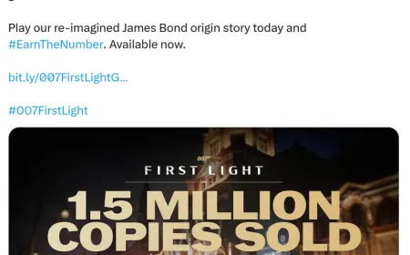 Graph displaying first day sales and concurrent player counts for the 007 First Light launch.