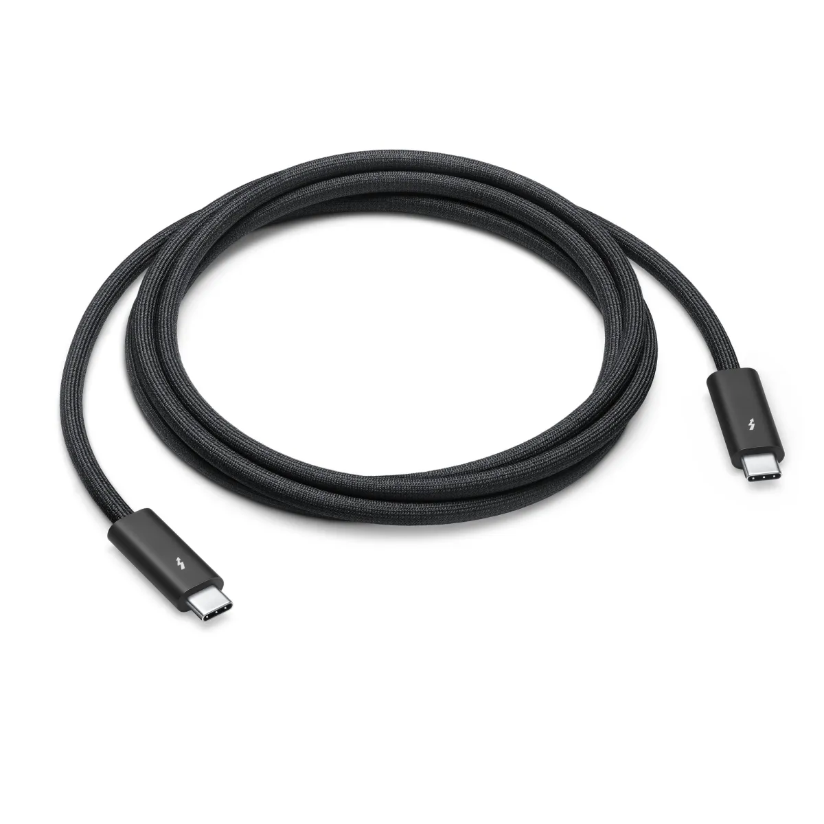 One-meter Apple Thunderbolt 5 Pro cable with USB-C connectors.
