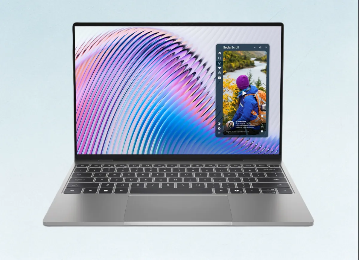 Side by side comparison of the Dell XPS 13 and MacBook Neo laptops highlighting their physical designs.