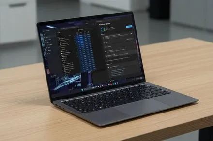 Windows 11 desktop interface highlighting local artificial intelligence processing on standard Nvidia graphics hardware.